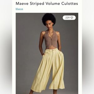 Anthropologie Maeve strip Collette pants NEW WITH TAGS